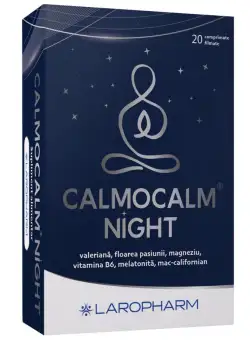 Calmocalm night, 20 comprimate filmate, Laropharm
