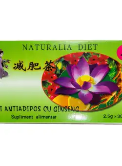 Ceai antiadipos cu ginseng, 30 plicuri, Naturalia Diet