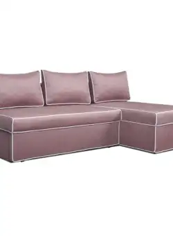 Coltar Extensibil Cu Lada New Modulo, Interschimbabil Stanga/Dreapta, Roz, 220 X 80 X 155 Cm