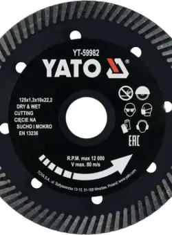 DISC DIAMANTAT, 125 X 22.2 X 1.3 MM YATO