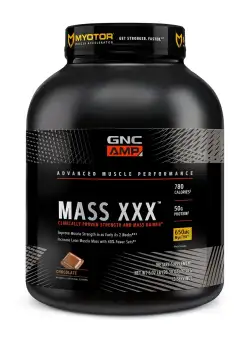 Gainer proteic cu aroma de ciocolata AMP Mass XXX, 2730g, GNC