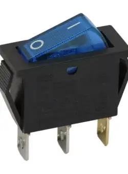 Interupator basculant 1 circuit 10A-250V OFF-ON, lumini de albastru