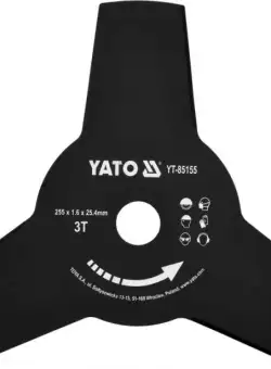 Lama tripla pentru motocoasa YATO 255mm, 25.4mm