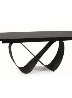 Masa extensibila Infinity Ceramic negru/negru mat - L160-240 cm