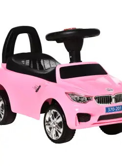 Masina de Jucarie pentru Copii cu Volan, Faruri si Muzica Integrate, Varsta 18-36 luni, 63.5x28x36cm, Roz HOMCOM | Aosom Romania