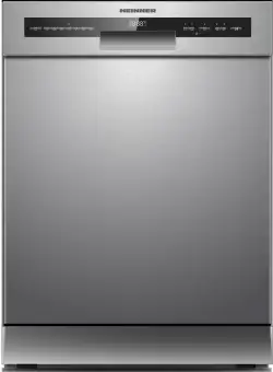 Masina de spalat vase Heinner HDW-FSM60714AXD+++, 14 seturi, Clasa D, Display LED, 7 programe (Argintiu)