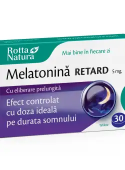 Melatonina Retard 5mg, 30 tablete, Rotta Natura