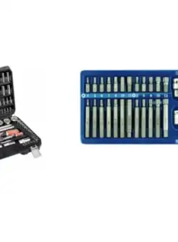 Pachet YATO VOREL, Trusa chei tubulare profesionala, 108buc, CrV + Set imbus canelate, 40buc