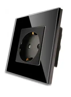 Priza Simpla LUXION cu Rama din Sticla