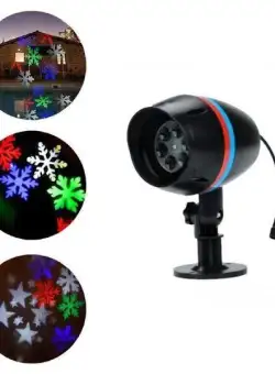 Proiector laser fulgi de zapada colorati cu LED RGB pentru exterior