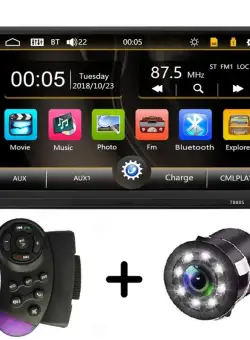 Resigilat MP5 Player Universal 2DIN 7880S cu Camera de Marsarier HD Ecran 7 Inch Bluetooth MirrorLink Android IoS