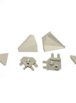 Set 4 accesorii profil inaltator blat, 42x27 mm