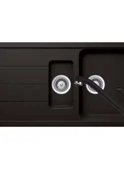 Set chiuveta bucatarie Schock Formhaus D-150L si baterie bucatarie Schock Cosmo Cristalite Nero 100 x 50 cm