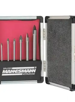 Set de burghie pentru sticla Mannesmann 54806, 3-10 mm, 6 piese