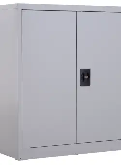 Vinsetto Dulapior pentru Documente cu Închidere de Siguranță și Raft Intern Reglabil, din Oțel, Gri 80x40x92.5cm | Aosom Romania