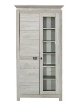 Vitrina Cu 2 Usi Casablanca Loft, Gri, 99 Cm