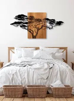 Accesoriu decorativ de perete din lemn Acacia Tree - 329