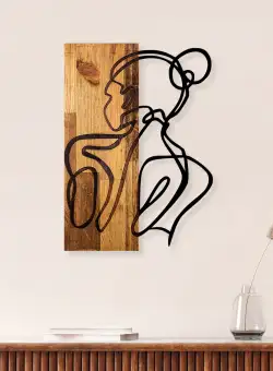 Accesoriu decorativ de perete din lemn Woman Body
