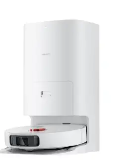 Aspirator robot Xiaomi X10+, Wi-Fi, aspirare&spalare simultana, 70 W, 4800mAh, putere aspirare 4000pa, senzor covoare, recipient praf 350ml, recipient apa 800ml + Statie de golire Xiaomi (Alb)