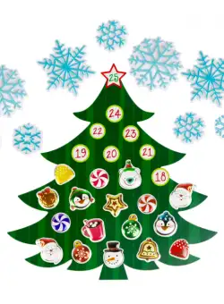 Autocolant de perete, de Craciun - calendar de advent