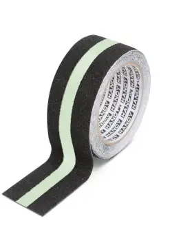Banda adeziva, antiglisanta - 5m x 50 mm - fosforescent negru