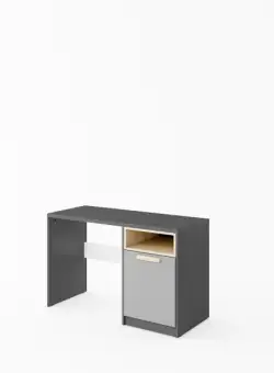 Birou 1 Usa Poka, Grafit Si Fag Ibsen Si Gri Deschis, 120 cm