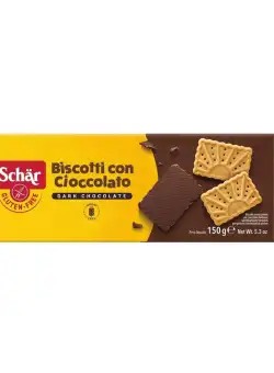 Biscuiti cu ciocolata fara gluten Biscotti, 150g, Schar