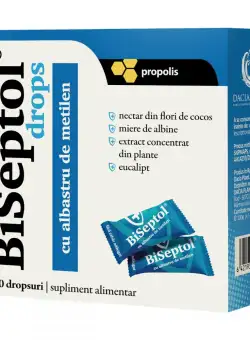 Biseptol dropsuri cu albastru de metilen, 100g, Dacia Plant