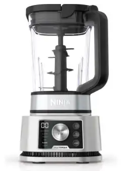 Blender Ninja Foodi Power Nutri 3-in-1 CB350EU, Motor cu cuplu inteligent, 6 programe Auto-IQ, 1200 W, Bol 2.1 L, Cana 700 ml, Bol 400 ml (Negru/Argintiu)