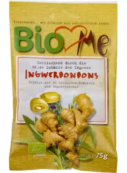 Bomboane ecologice cu ghimbir, 75g, Bio Loves Me