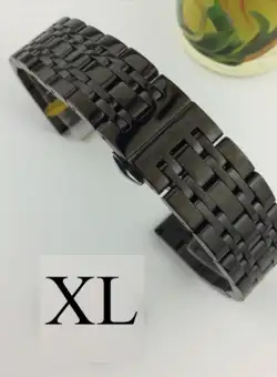Bratara de ceas neagra din otel inoxidabil - 20mm 22mm - WZ3425