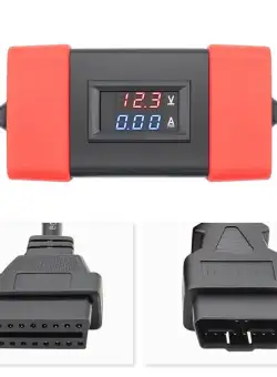 Cablu adaptor diesel pentru camion 24V la 12V Techstar®, 5W, 24V, convertizor, Suporta transmisia de date prin protocol Easydiag 2.0/3.0/GOLO si pentru scanerul Thinkdiag OBD2, Negru/Rosu