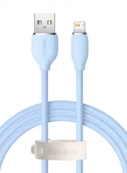 Cablu de date rapid BASEUS Jelly USB la Lightning 2.4A 1.2m (albastru) CAGD000003