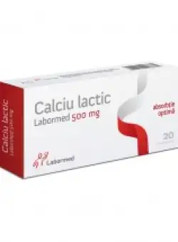 Calciu lactic 500mg, 20 comprimate, Labormed 