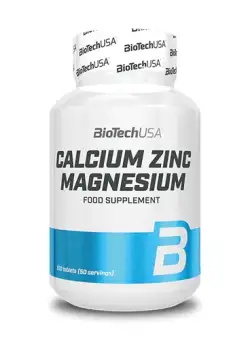 Calciu Zinc Magneziu, 100 tablete, BioTechUSA
