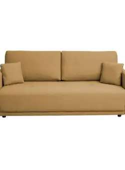 Canapea BERNA S extensibila, 3 locuri, cu arcuri si lada depozitare, galben, 210x110x93 cm