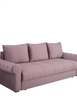 Canapea Extensibila Trendy, 3 Locuri, Lada Depozitare, Roz, 243 Cm