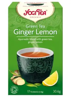 Ceai verde cu ghimbir si lamaie, 17 plicuri, Yogi Tea