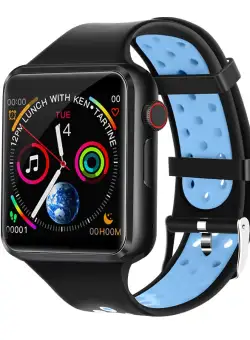 Ceas Smartwatch Techstar® C5, 1.54inch IPS LCD, Bluetooth 3.0 + EDR, Cartela SIM, MicroSD, Monitorizare Somn, Alerte Sedentarism, Albastru