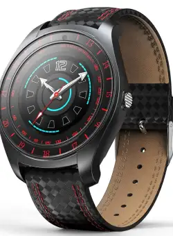 Ceas Smartwatch Techstar® V10 Rosu, Carbon Metal, Cartela SIM, 1.22 inch, Alerte Sedentarism, Hidratare, Bluetooth 4.0