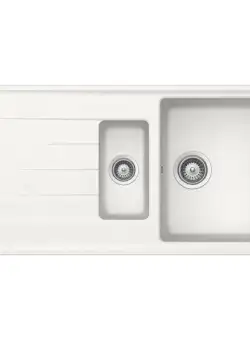 Chiuveta bucatarie Schock Element D-150 Cristalite Alpina, granit, reversibila, montare pe blat 100 x 50 cm