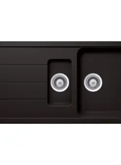 Chiuveta bucatarie Schock Formhaus D-150L Cristalite Nero, granit, reversibila, montare pe blat 100 x 50 cm