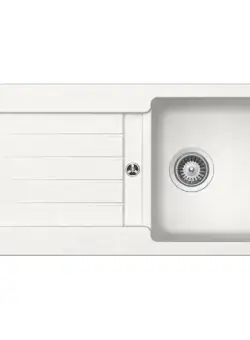 Chiuveta bucatarie Schock Typos D-100S Cristalite Alpina, granit, reversibila, montare pe blat 86 x 43.5 cm