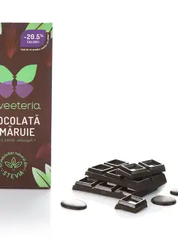 Ciocolata amaruie 70% cu indulcitor din stevie, 100g, Sweeteria
