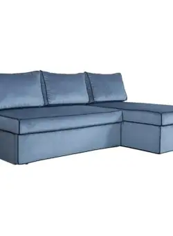 Coltar Extensibil Cu Lada New Modulo, Interschimbabil Stanga/Dreapta, Albastru, 220 X 80 X 155 Cm