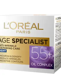 Crema antirid pentru fata de noapte Age Specialist 55+, 50ml, L'Oreal Paris