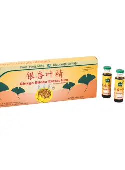 Ginkgo Biloba Extractum, 10 fiole, Yongkang International