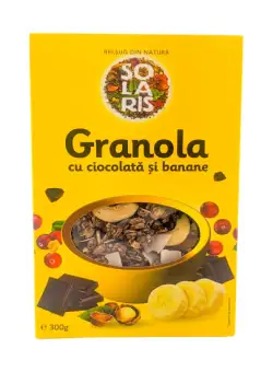 Granola cu ciocolata si banane, 300g, Solaris