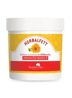 Herbalfett Balsam cu extract de Galbenele vitamina E si vitamina A, 250ml, Transvital