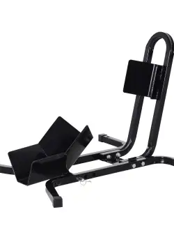 HOMCOM Suport pentru Motocicletă Reglabil pe 3 Nivele, Sistem de Blocare Roți Motocicletă în Metal cu Găuri, 60x55x43 cm, Negru